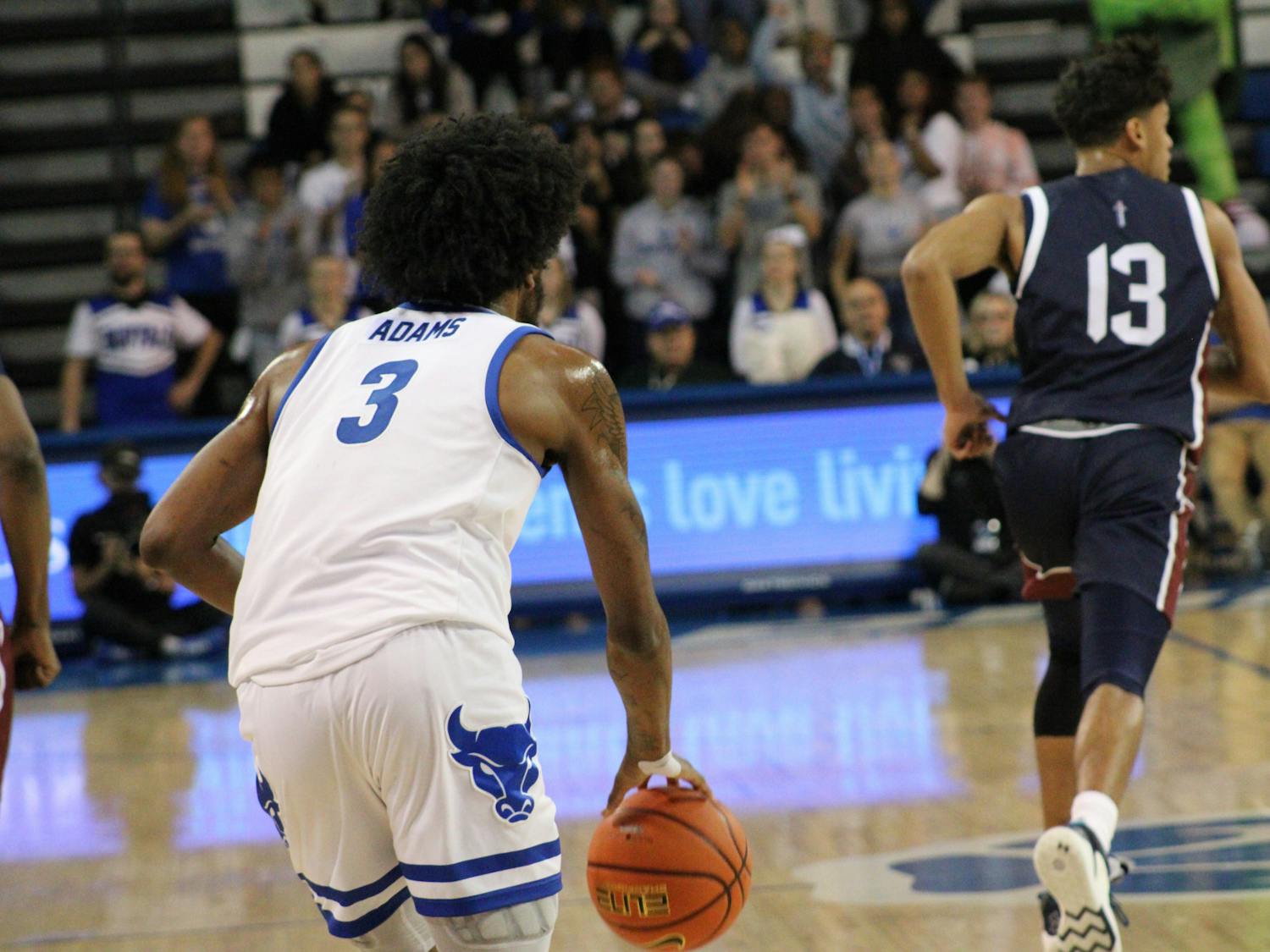 Big plays from senior forward Isaiah Adam — including a big three-pointer that tied the game at 15 midway through the first — helped UB but ultimately weren't enough.&nbsp;
