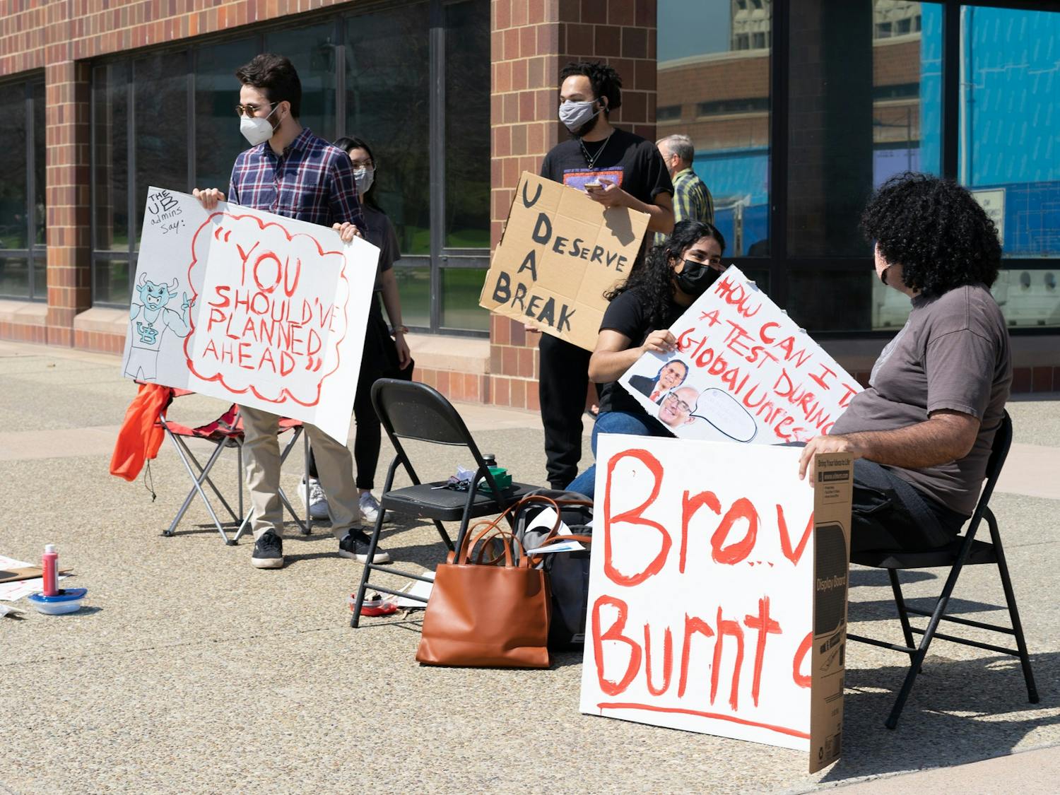 Jacob Barkan says he and other students were inspired to start the demonstration after feeling “fed up” with the university’s “utter disregard” for mental health breaks.
