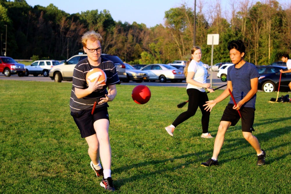<p>Buffalo Quidditch meets every Tuesday and Thursday outside of Governors for practice. Players feel that the sport is much more intricate than its “Harry Potter” roots make it seem.</p>