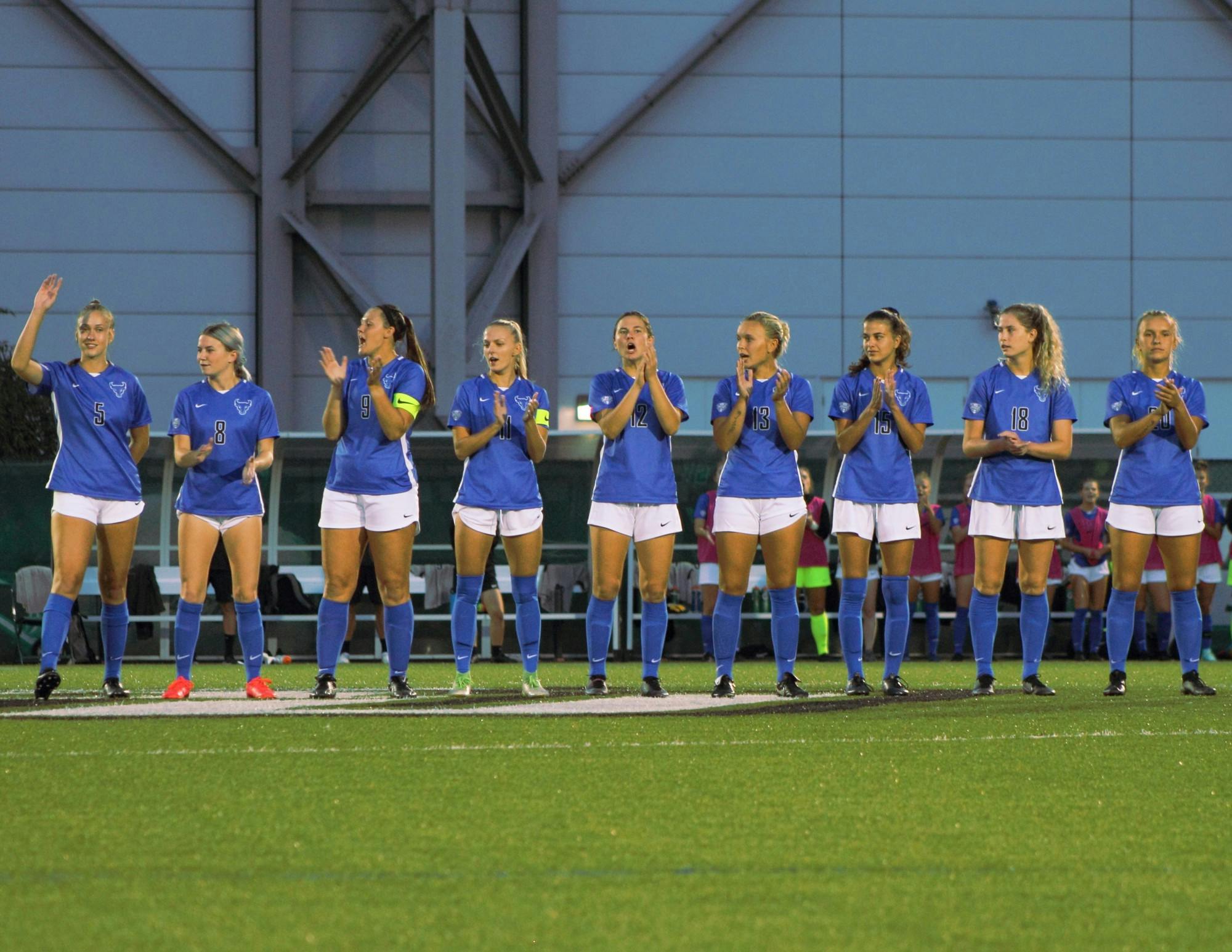 The UB women’s soccer team (3-1-0) traveled to the Bearcats Sports Complex Sunday night where they beat the Binghamton Bearcats 1-0.
