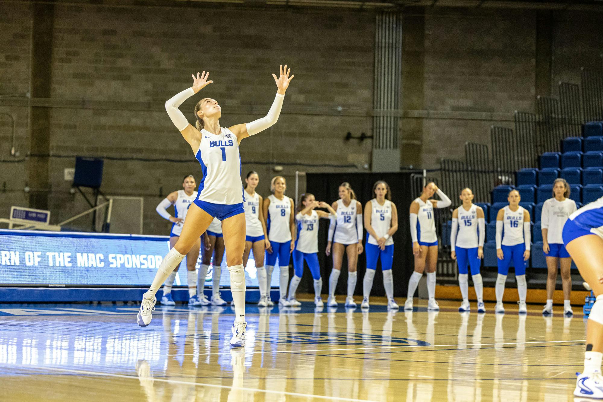 A photo of UB women's volleyball member, freshman Angelina Siepierski.&nbsp;