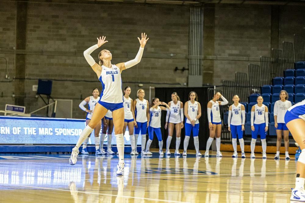 <p>A photo of UB women's volleyball member, freshman Angelina Siepierski.&nbsp;</p>