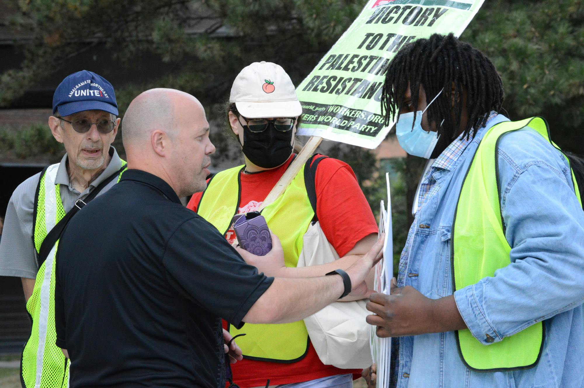 Demonstrators protest new UB assembly policies against chalk and amplification