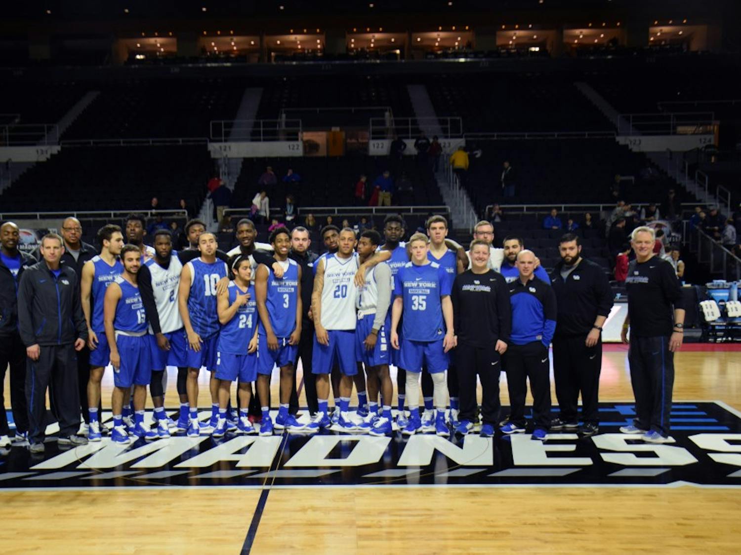 The Buffalo men's basketball team prepared for its upcoming NCAA Tournament game against Miami in the Dunkin' Donuts Center in Providence, Rhode Island Wednesday afternoon. The Bulls are a No. 14 seed and were loose in demeanor while both speaking to the media and practicing. Tipoff for Thursday's game is set for 6:50 p.m.