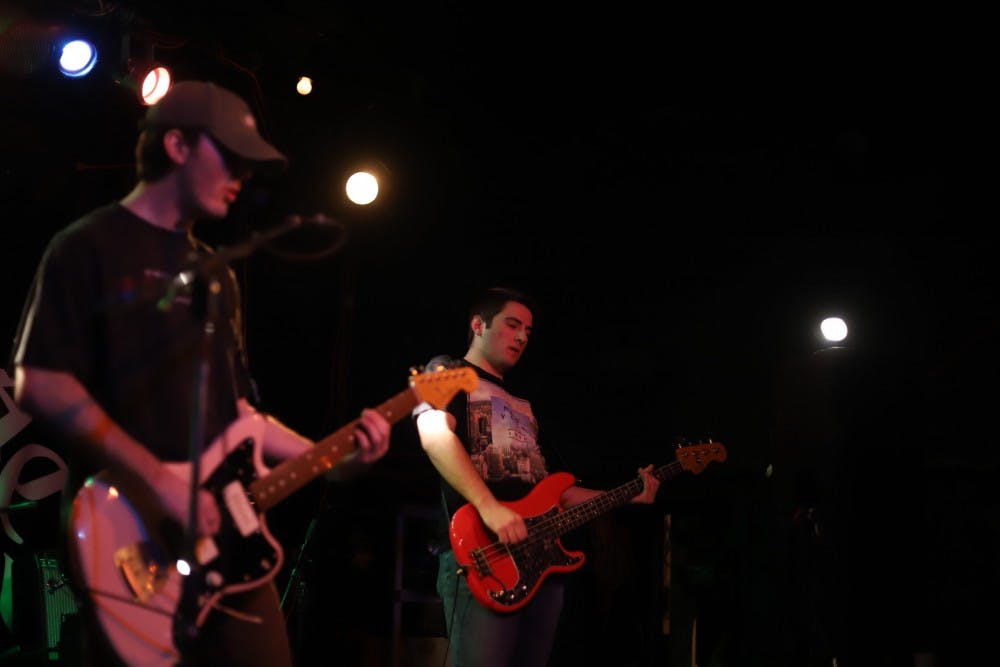 Steven Browne and Gary Sheedy play a show at Mohawk Place. Sheedy and Browne are members of UB band Previous Love.