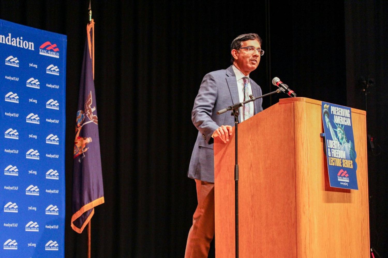 Dinesh D’ Souza speaks at We Don’t Need Socialism event organized by Young America’s Freedom on Oct. 17, 2019.