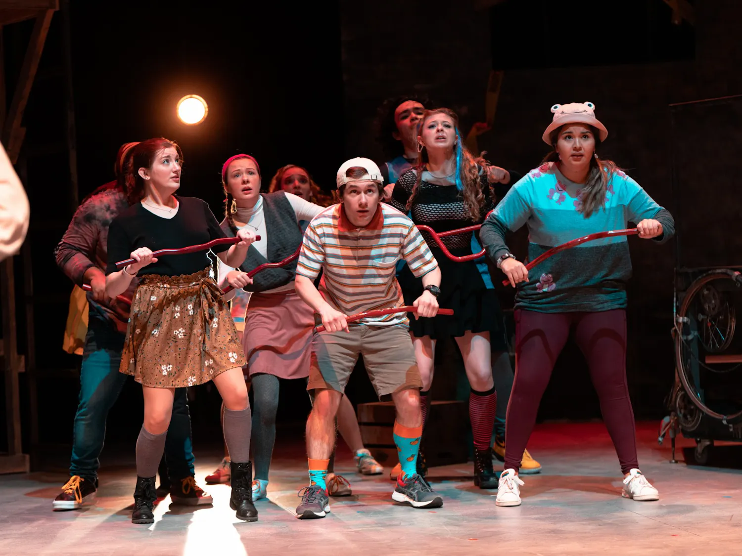 The actors dressed in various costumes to showcase their “individual approach” to the nameless 11-year-old main character.