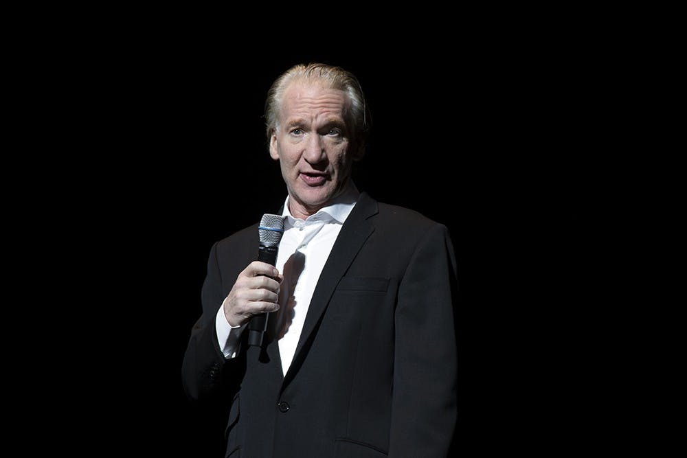 <p>Bill Maher performs at Shea's. The comedian touched on many controversial topics including President Trump and Islamophobia.</p>