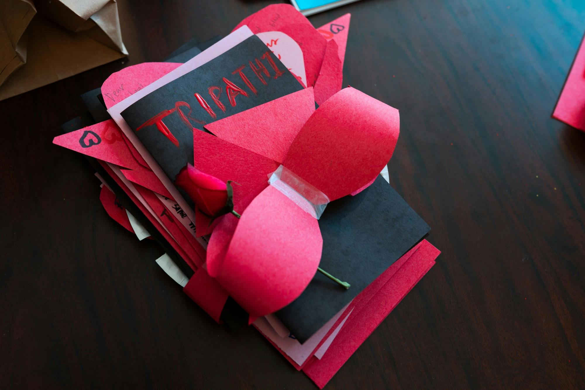 Graduate students sent Valentine’s Day cards to President Tripathi asking for universal stipends and fee elimination.