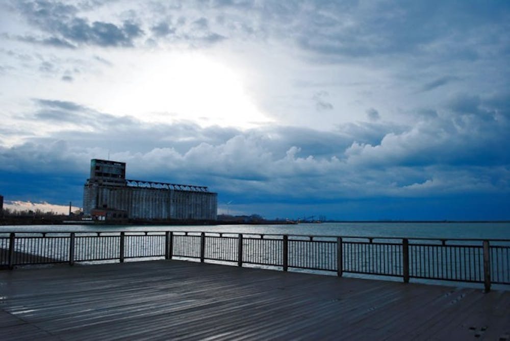 Buffalo&rsquo;s waterfront, from Canalside to the Outer Harbor, is perfect for a romantic, and free, date.
Gallagher Beach Pier, shown here, offers spectacular views of some of Buffalo&rsquo;s grain silos.
Courtesy of Teresa Calfo