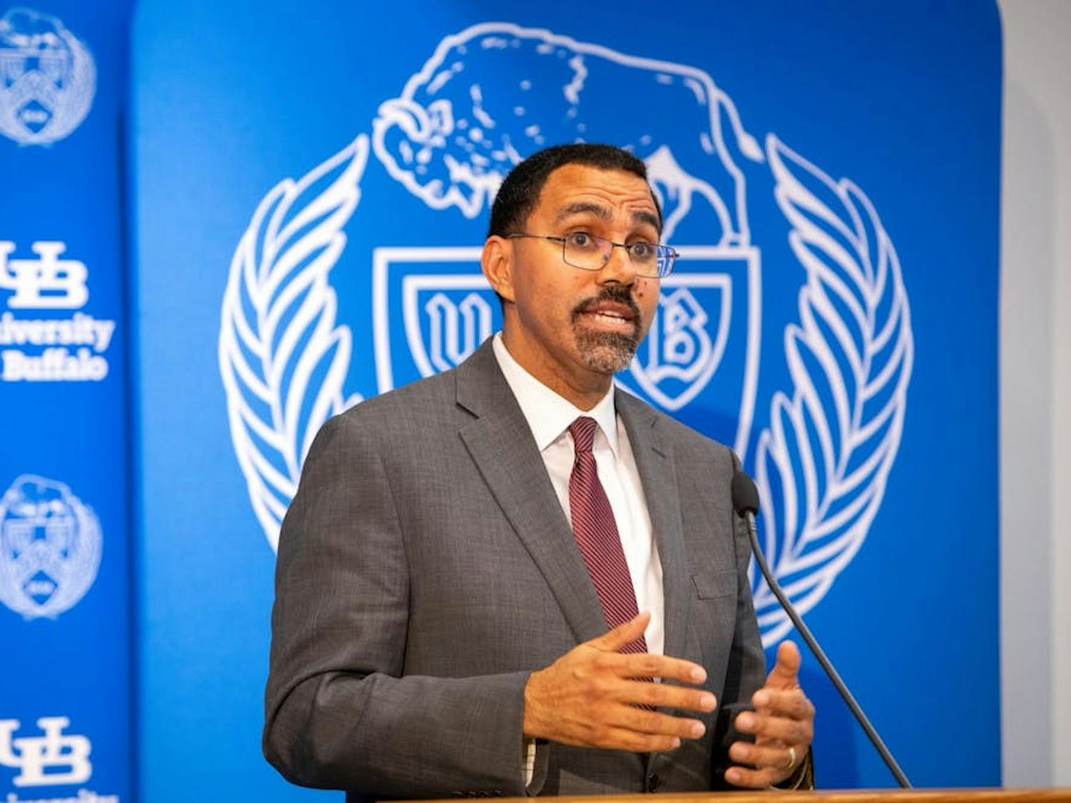 SUNY Chancellor John King's last publicly visited UB in January.&nbsp;