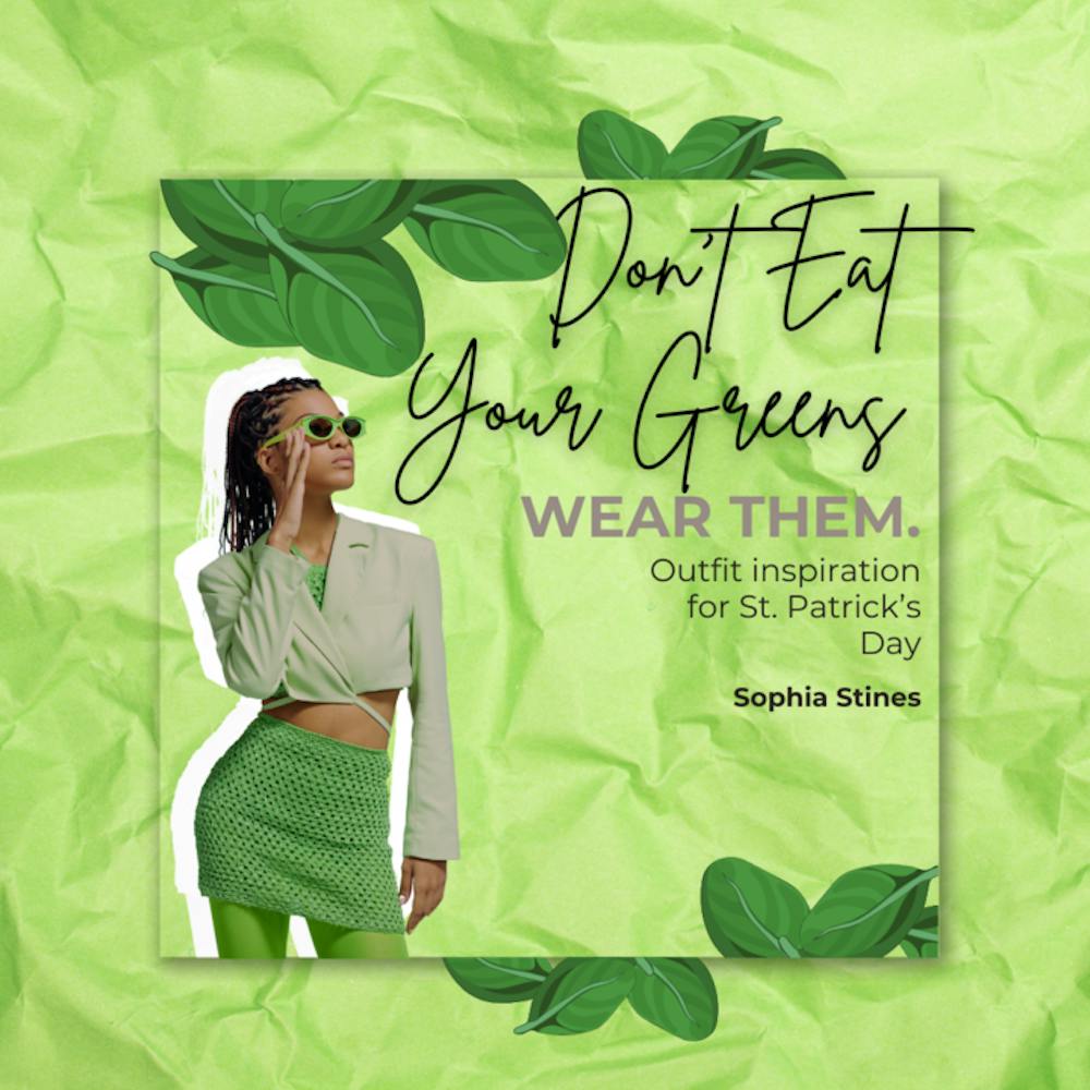 A graphic for the story: "Don't eat your greens, wear them"