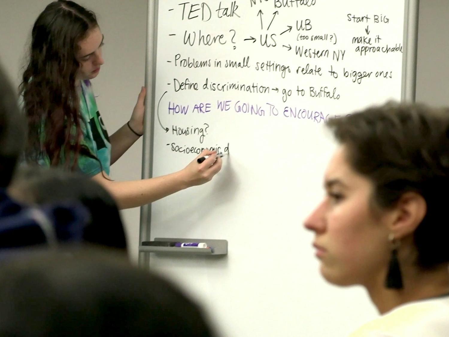 Students working on the “Impossible Project.”