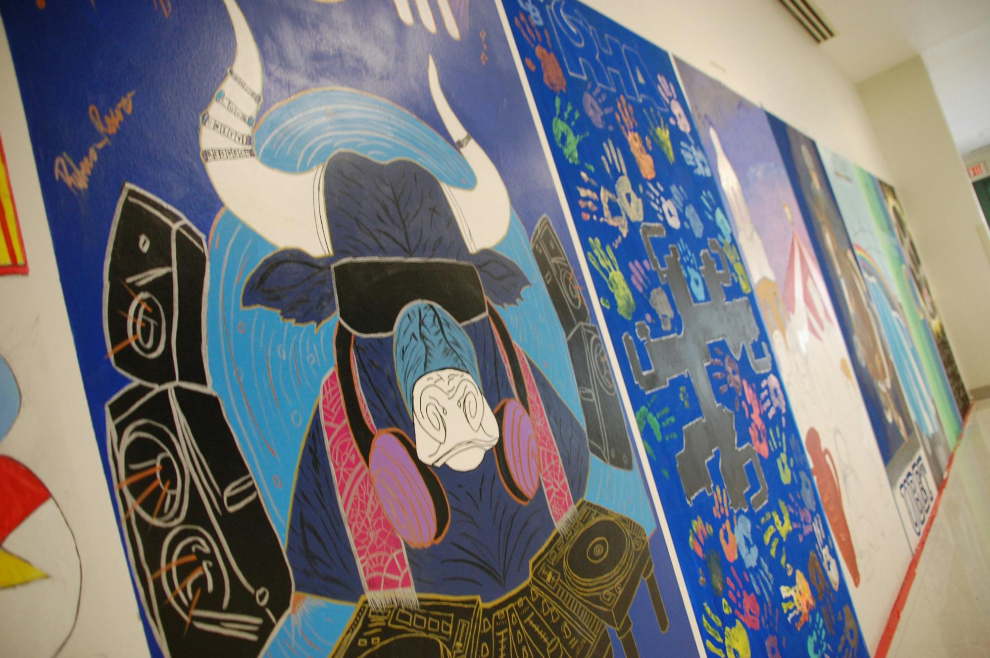 EDM Club added rave staples like kandi bracelets a pashmina scarf to their murals.&nbsp;