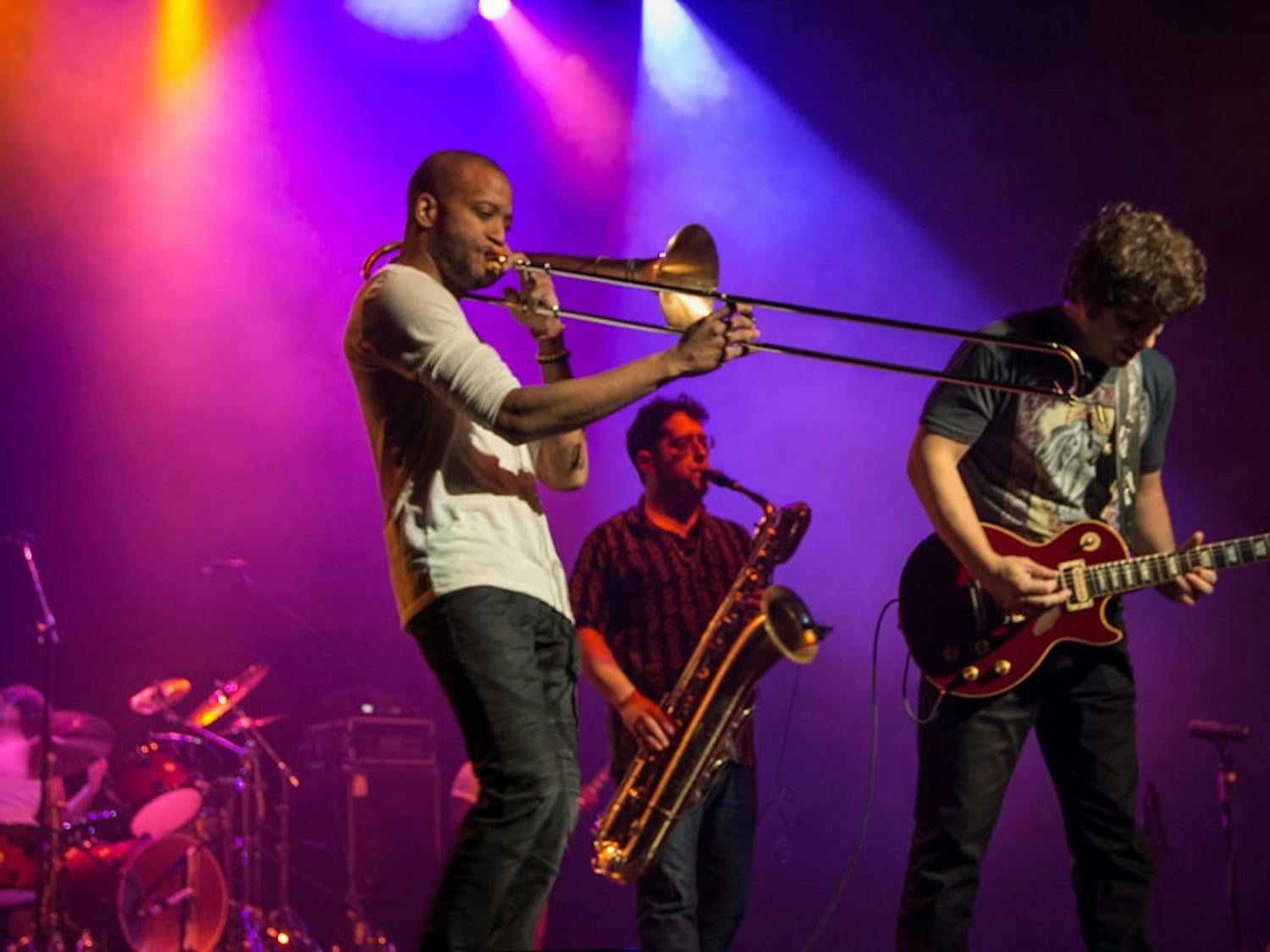 Troy Andrews, better known as Trombone Shorty, rocked the CFA Monday night. He and his band Orleans Avenue played for a sold out crowd of over 1100 people.
