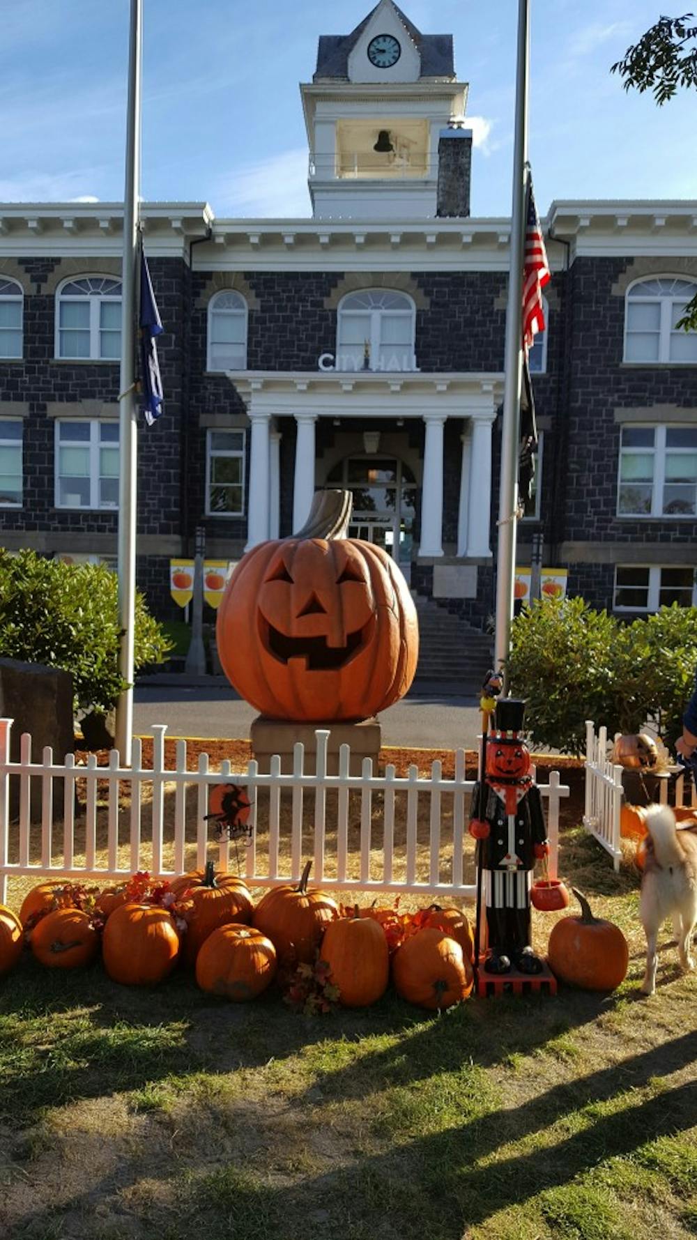<p>The town square of the 1998 film, Halloweentown.</p>