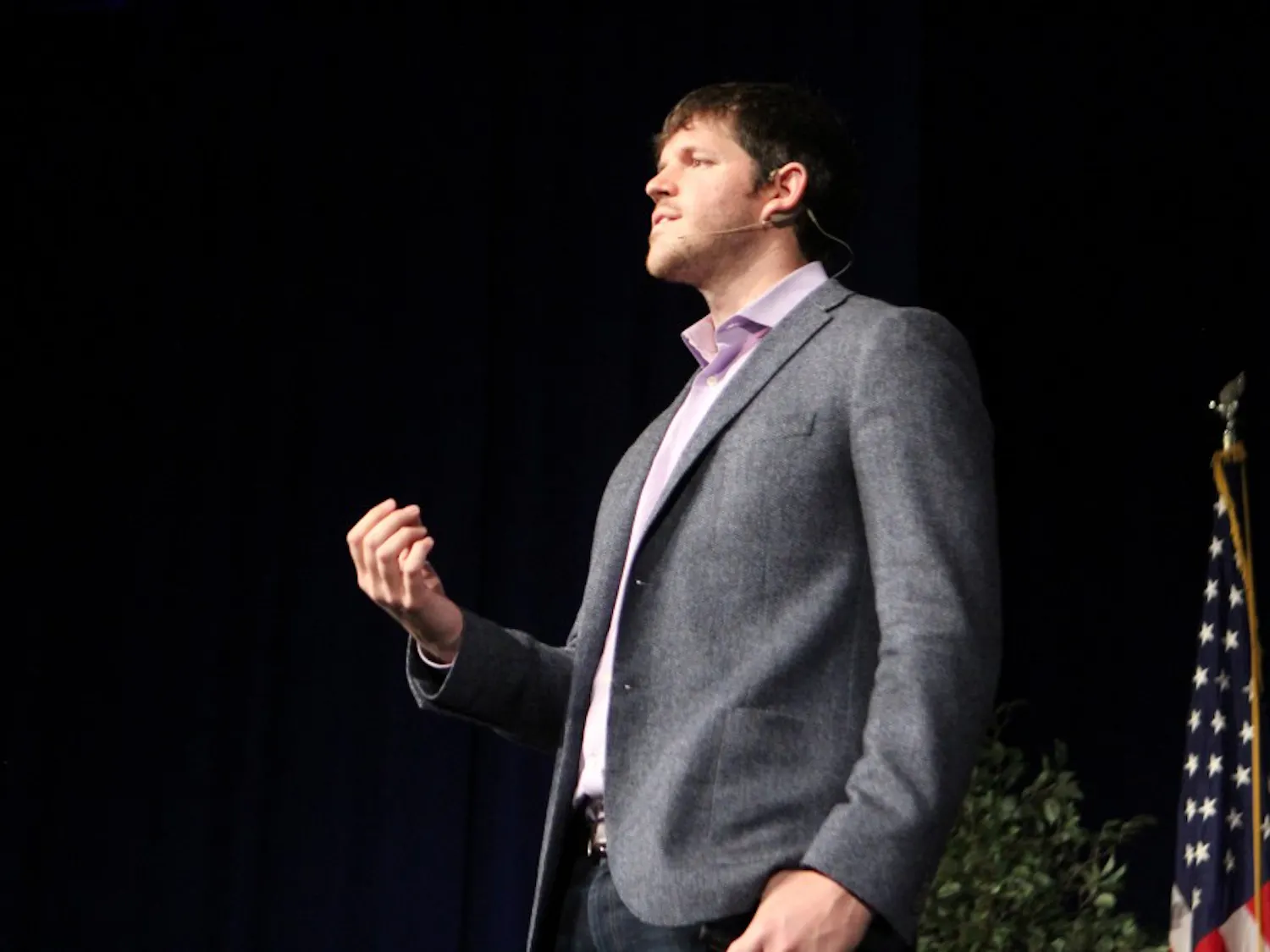 Brandon Stanton took the stage at Alumni Arena Saturday night as the final speaker of this year’s Distinguished Speaker Series.