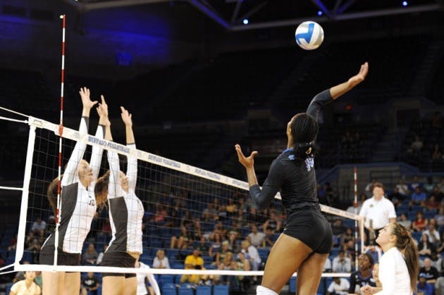 Junior outside hitter Tahleia Bishop won tournament MVP of the USF Invite this weekend. The volleyball team won the tournament.
Yusong Shi, The Spectrum