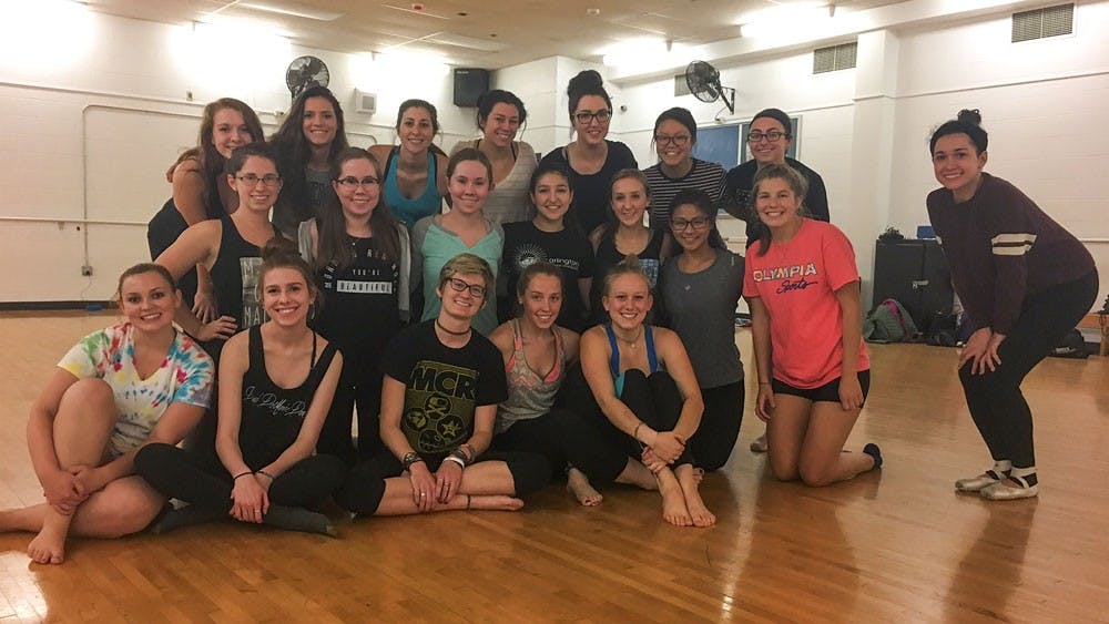 <p>Members of Impulse Dance club during a weekly class. The club offers classes for experienced dancers as well as students who may not have danced in a while or never danced at all.</p>