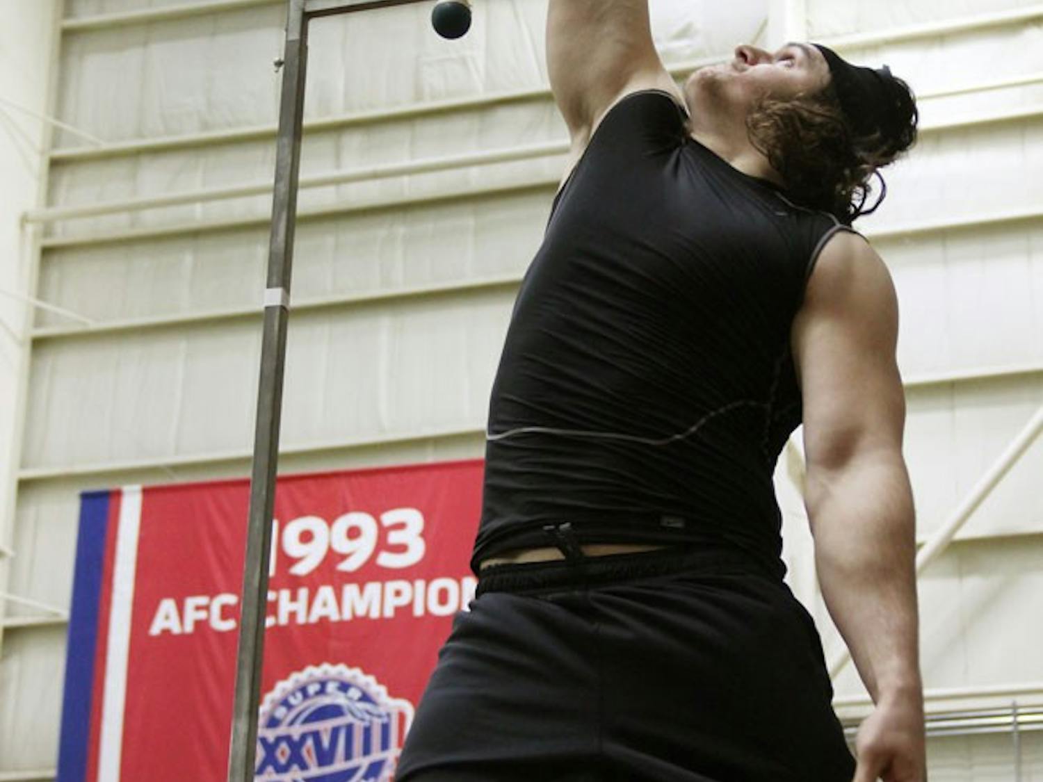 Kristjan Sokoli, a defensive lineman, recorded a 38-inch vertical leap during Tuesday’s Pro Day.