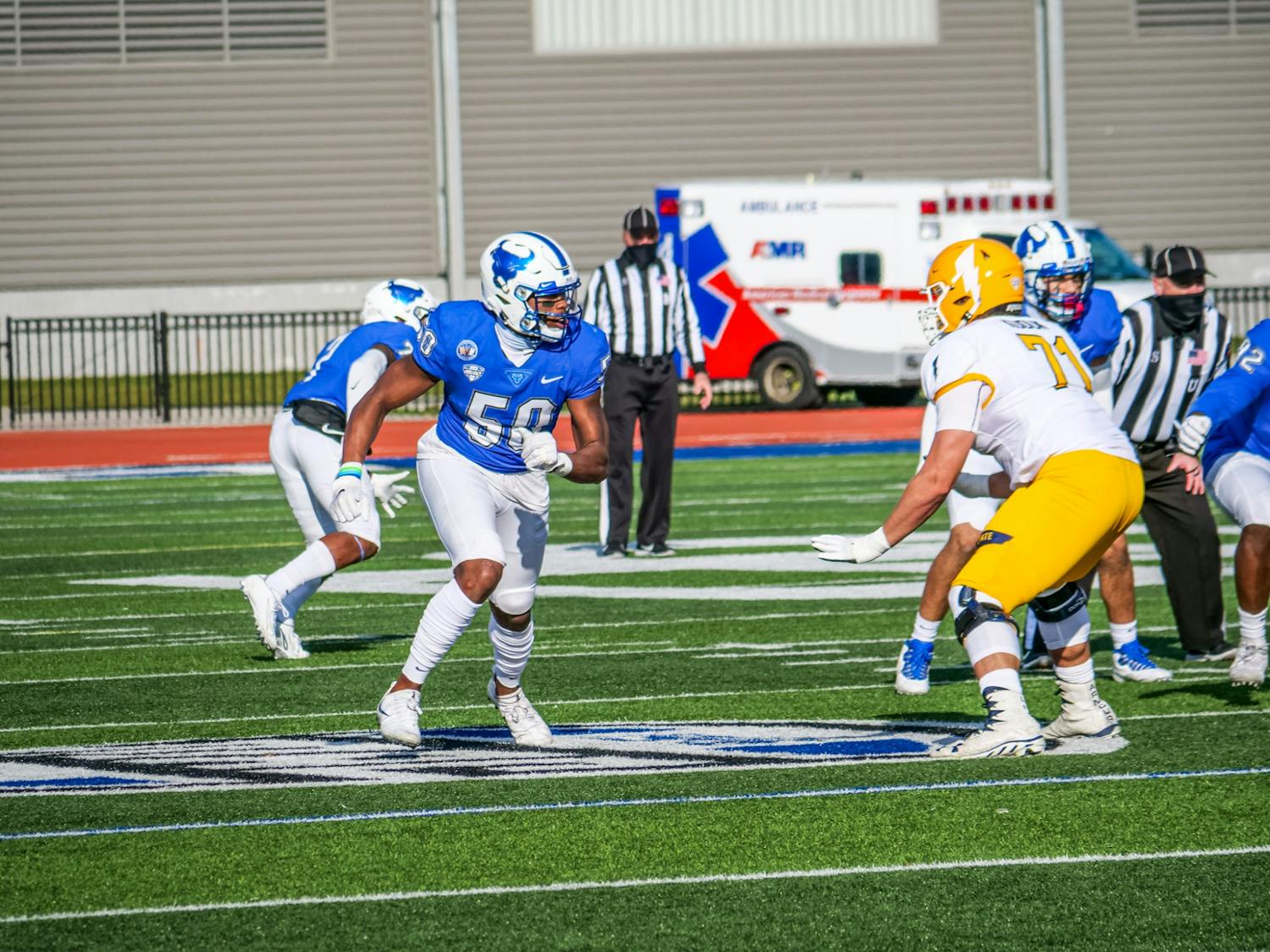 UB defensive end Malcom Koonce was selected No. 79 overall in the 2021 NFL Draft by the Las Vegas Raiders.