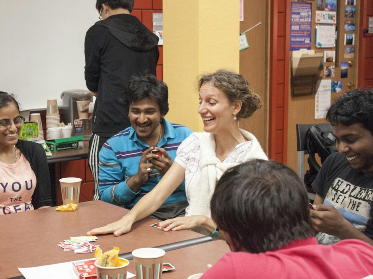 International Tea Time is a weekly meeting in 240 Student Union which establishes a better relationship between domestic students and international students.