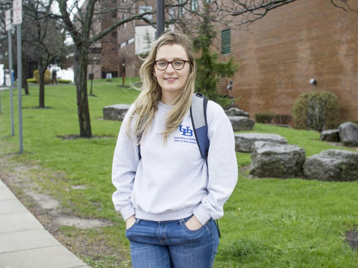 Kaitlin Halligan (pictured)&nbsp;brought the “Meatless Mondays” pledge to UB to encourage students to stop eating meat once a week.
