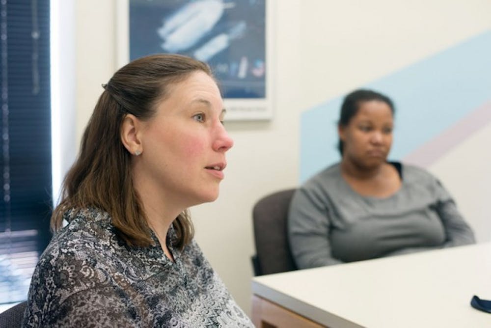 Joe&rsquo;l Staples (right) sits with Dr. Elisabeth Etopio (left) who says UB&rsquo;s new online MLT certificate program helps educators gain a deeper appreciation of music.