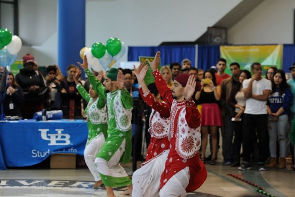 The Fall World Bazaar was held on Nov. 13 in the student union, celebrating and educating students about the different cultures at UB. Many student groups performed in front of students, showcasing their culture.&nbsp;Yusong Shi, The Spectrum