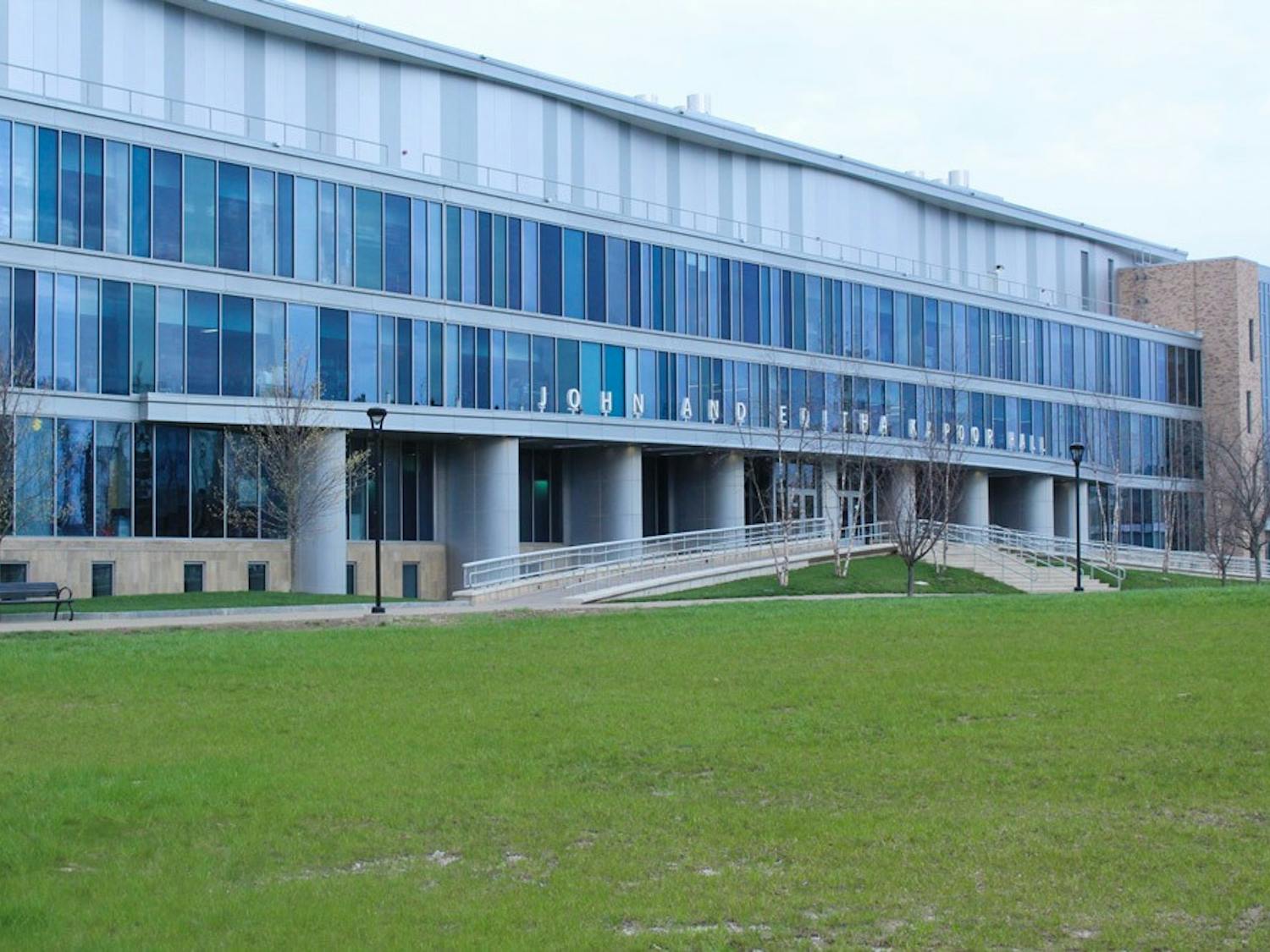 The School of Pharmacy and Pharmaceutical Sciences is currently housed in John and Editha Kapoor Hall. Kapoor earned naming rights to the building after years of donations totaling $10.8 million.