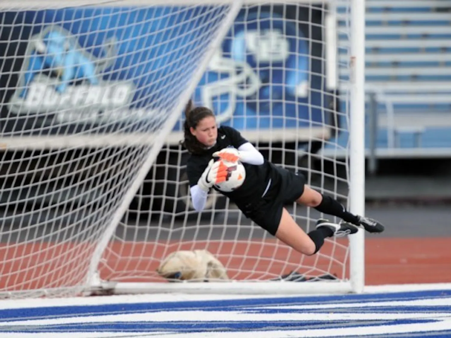 Sophomore goalkeeper Laura Dougall was instrumental in the women's soccer team's 1-0 shut out of Kent State on Sunday.