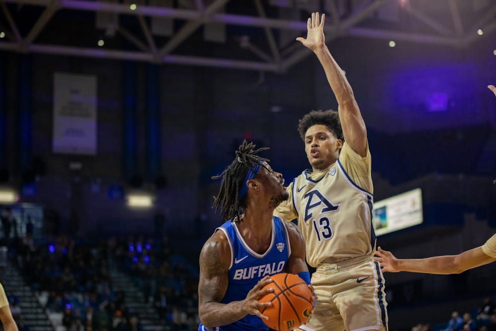 <p>UB lost to Akron, 81-64, Tuesday night at Alumni Arena&nbsp;</p>