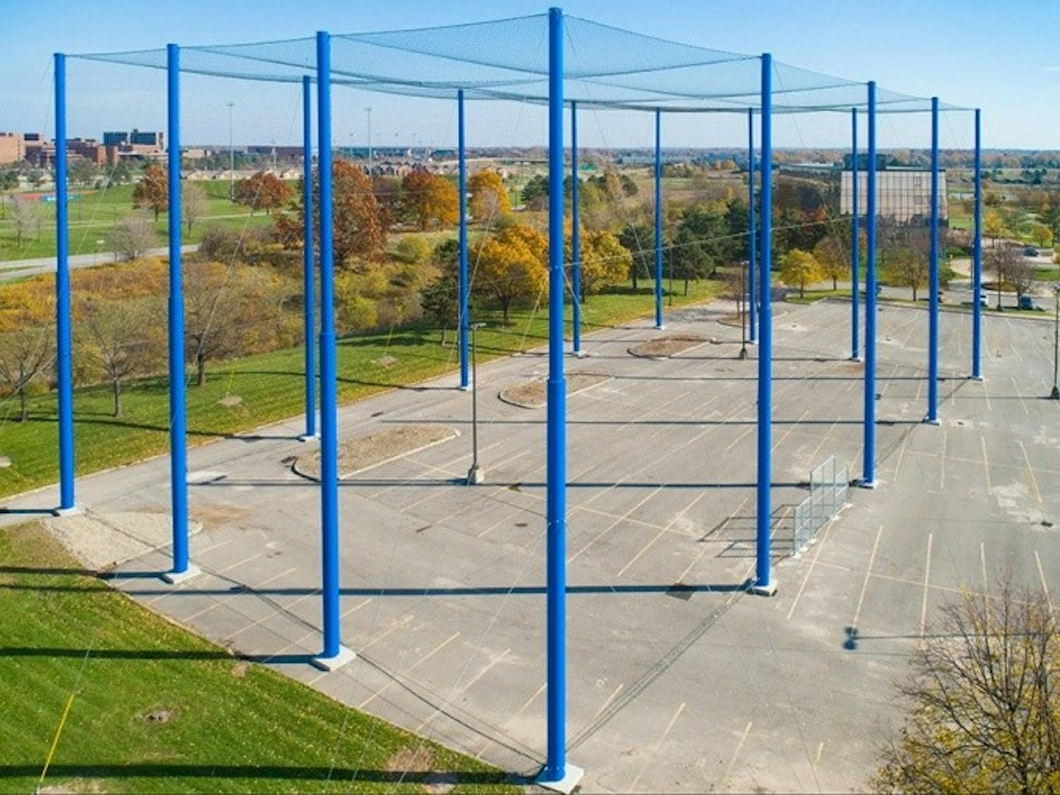 The 24,000-square-foot netted enclosure will be used to research uncrewed aerial vehicles