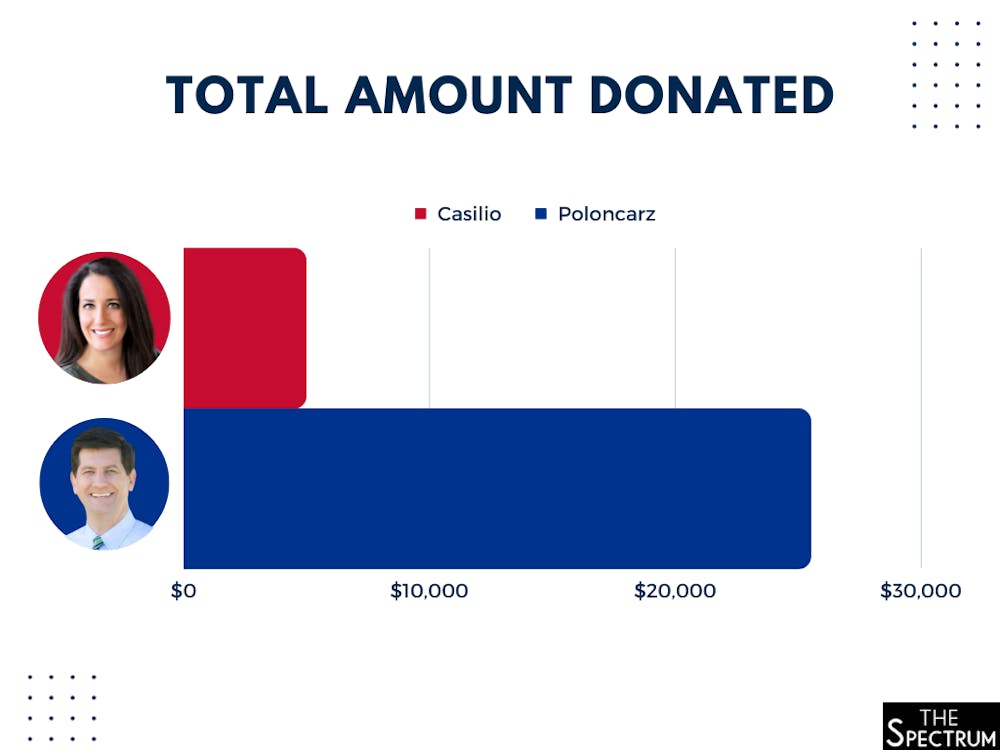<p>Republican challenger Chrissy Casilio received a fraction of the financial support from UB community members that Democratic incumbent Mark Poloncarz did. Both are UB graduates.&nbsp;</p>