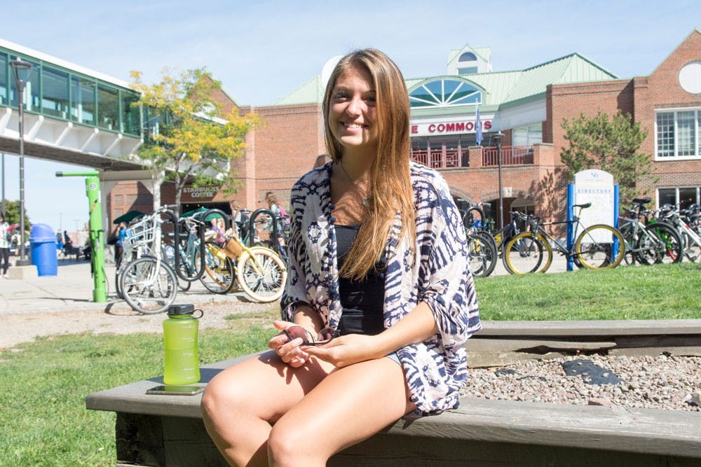 <p>Emily Smrtic, a senior political science major, said students should be more concerned about who is going to run the country.&nbsp;Many UB students will get to vote for the first time in this year's presidential election on Nov. 8.&nbsp;</p>