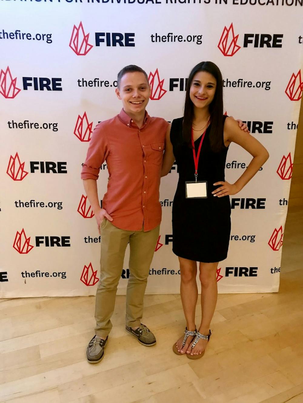 <p>Joe Wolf, president of UB’s Civil Liberties Union, and Katie Raymond, vice-president of the CLU, attended a conference focused on student rights. Raymond and Wolf are trying to change a policy within the Student-Wide Judiciary which prohibits defenders from speaking on behalf of students in administrative panels.</p>