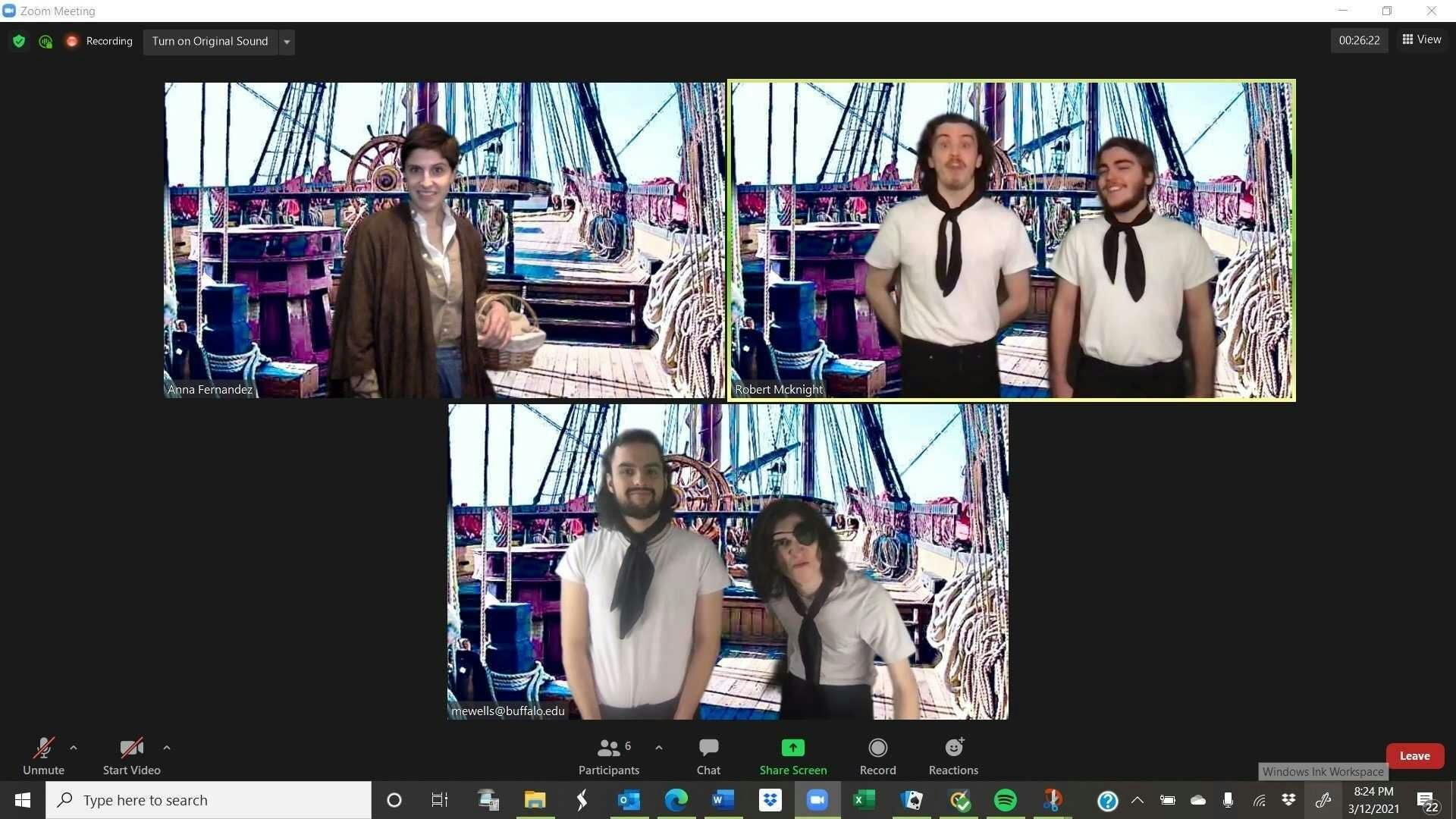 Audience members bought tickets online and then received a link via email for the live stream. Tickets cost $4 for students and seniors, $6 for the general public and $10 for group viewings.