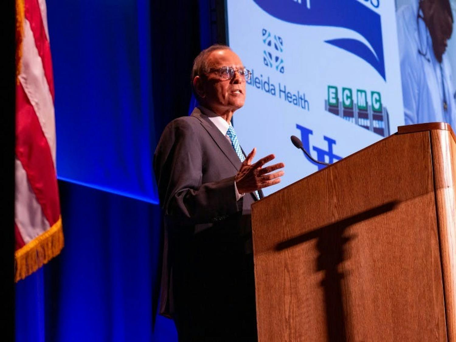 UB President Satish Tripathi makes more money than his peers at other SUNY institutions.
