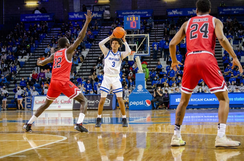 Curtis Jones scored 21 points in UB’s road victory against Northern Illinois Tuesday.