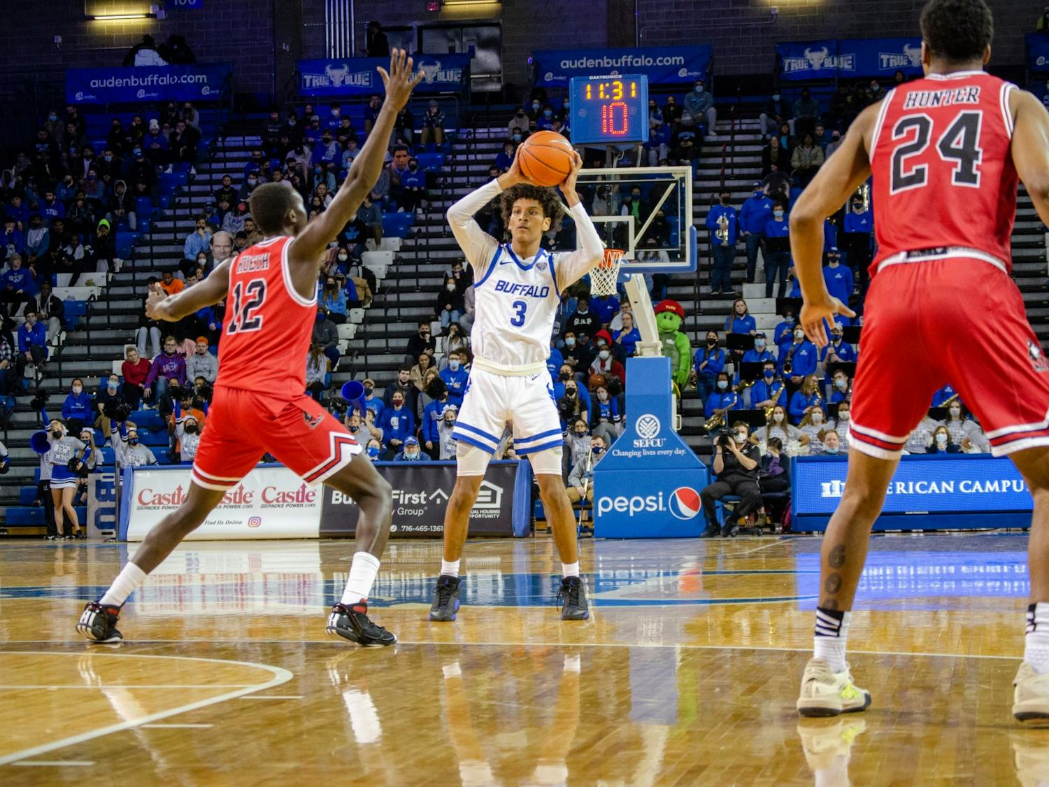 Curtis Jones scored 21 points in UB’s road victory against Northern Illinois Tuesday.