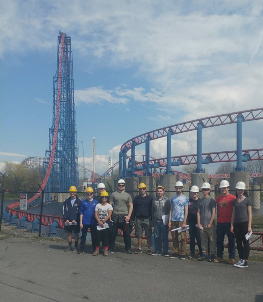 The Theme Park Engineering Club visits Darien Lake to learn about amusement park design. The club provides students with the opportunity to learn about what goes into building the world’s roller coasters.