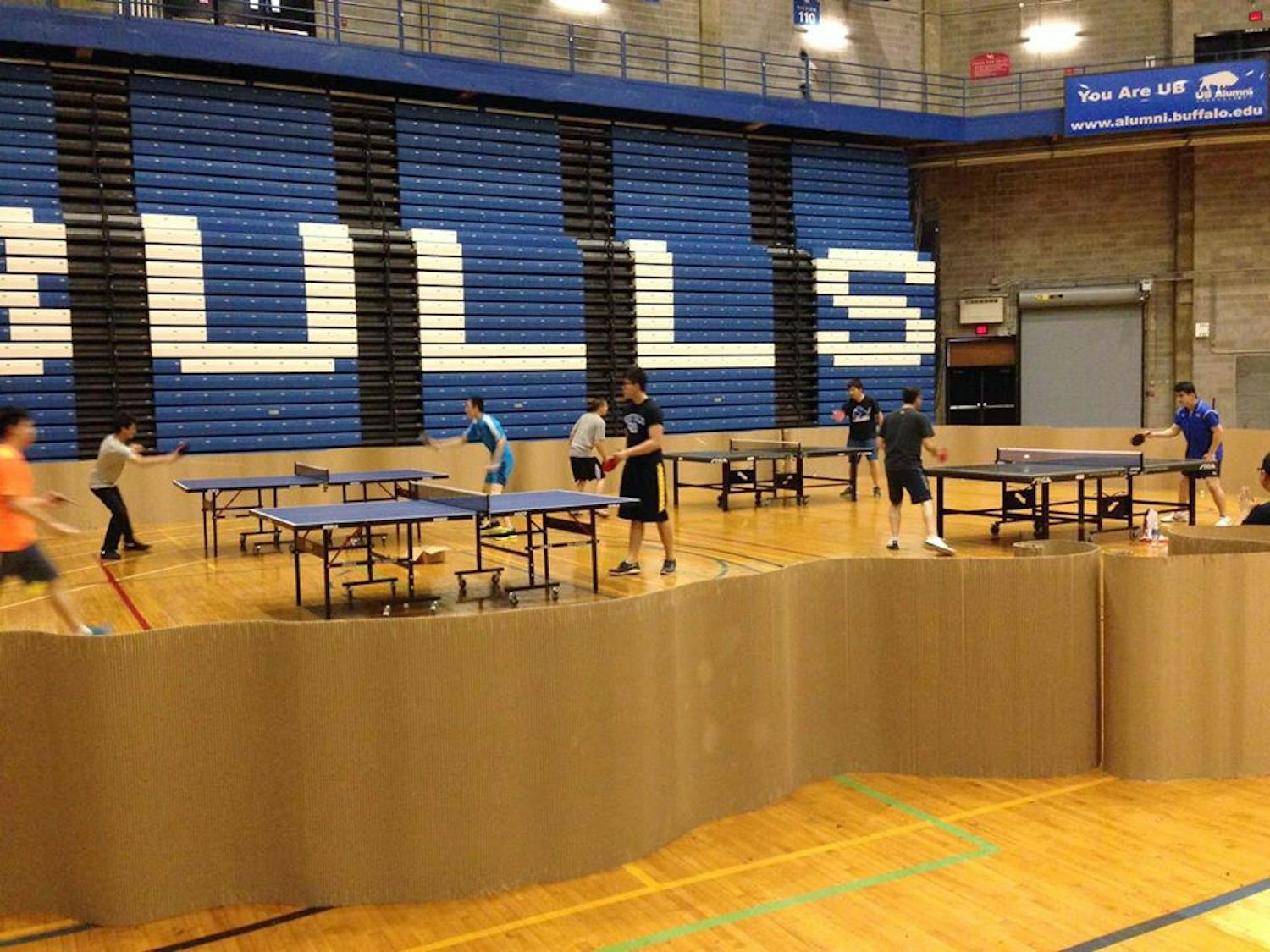 UB’s Table Tennis Club has achieved temporary club status this semester and will continue to work up to permanent club status in coming semesters. The group practices in Alumni Arena.