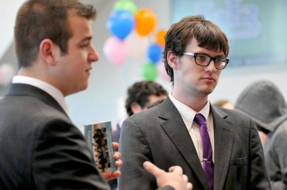 <p>In 2013, former SA Treasurer Justin Neuwirt (left) accused former SA President Travis Nemmer (right) of swaying voters to get Nick Johns elected.</p>