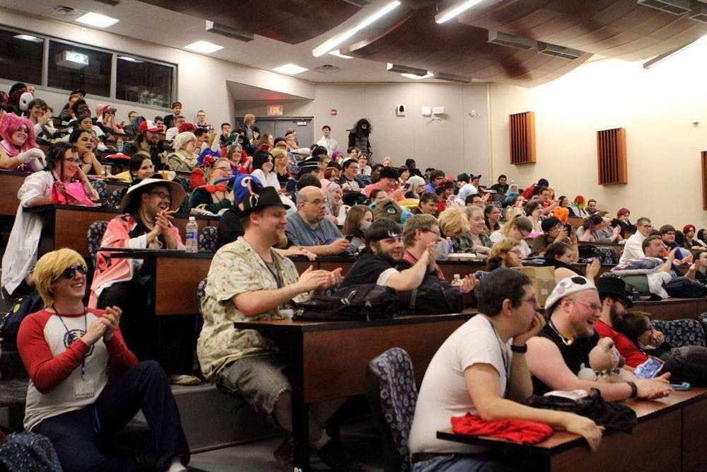 UBCon spectators gathered in 2017 for the Cosplay Dating Game event. The 2021 event will be fully remote, over Discord.