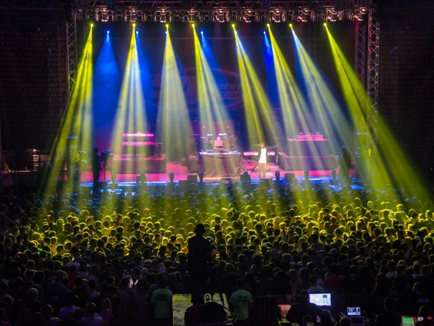 Isaiah Rashad performs at Fall Fest 2015 inside Alumni Arena. This year's Spring Fest will also be held indoors.