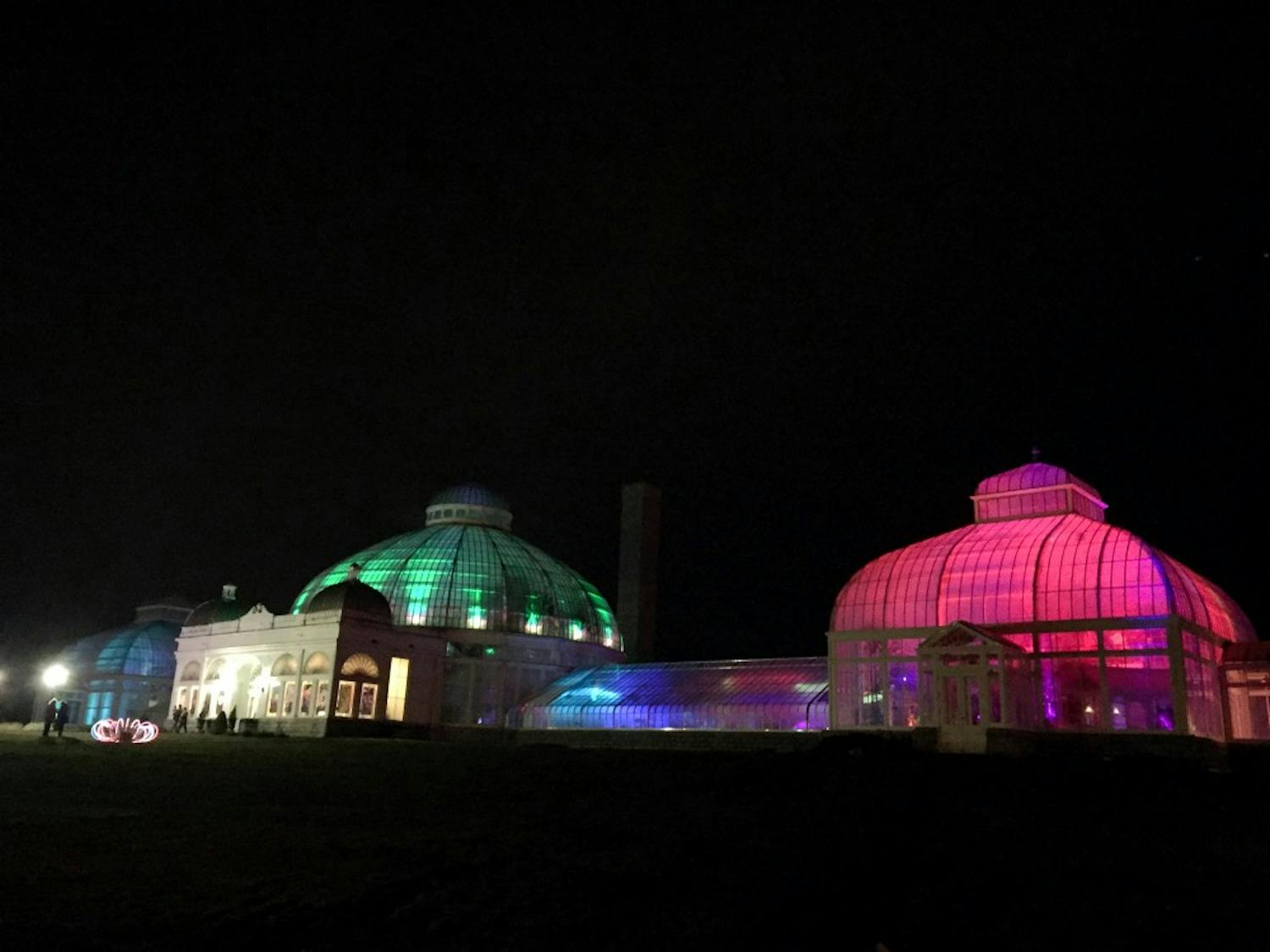 Different colored lights transformed the plant life in the Buffalo Botanical Gardens. The Botanical Gardens wrapped up its seventh annual Lumagination display this Tuesday.