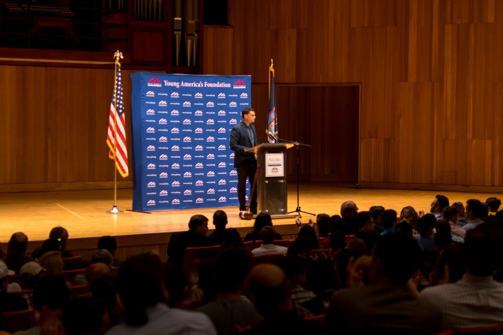 Conservative talk show host and writer Ben Shapiro spoke about his views on "radical" feminism on Monday in Slee Hall.