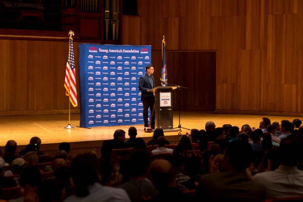<p>Conservative talk show host and writer Ben Shapiro spoke about his views on "radical" feminism on Monday in Slee Hall.</p>