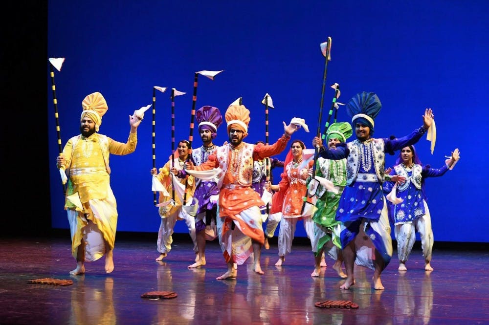 <p>Buffalo Bhangra performs at a previous event. Bhangra is a folk dance from the Punjab region in South Asia, but students from all over the world perform in the group.&nbsp;</p>