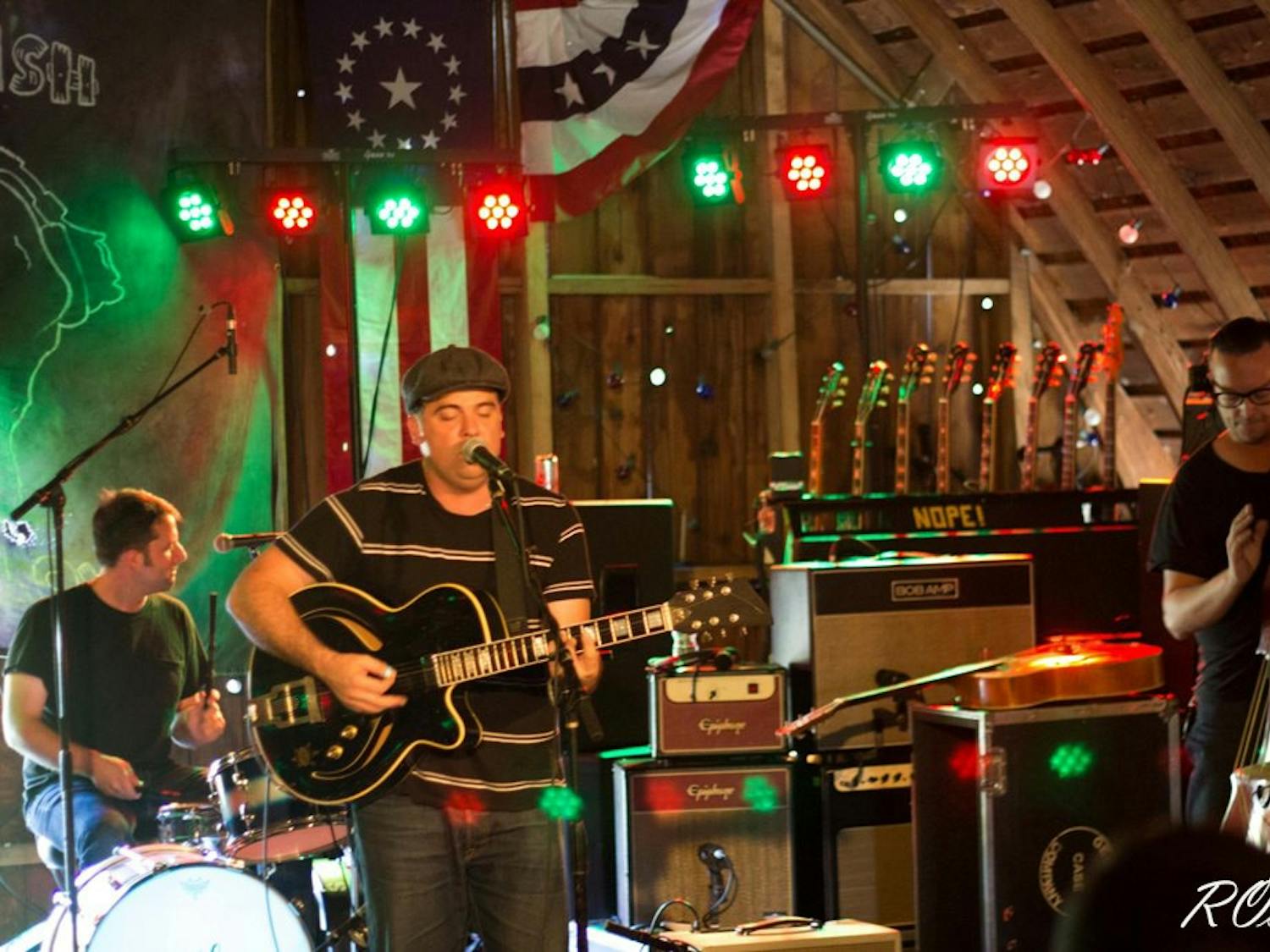 The Bellfuries perform in Codfish Hollow, Maquoketa, IA on July 4, 2014.